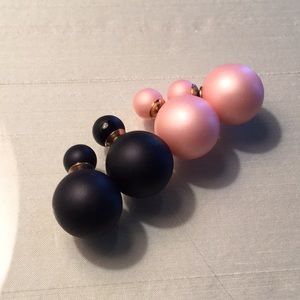 Two (2) Pair of Double Ball Earrings‼️